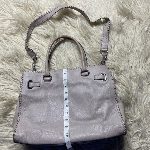 MICHAEL KORS HAMILTON EAST WEST PEARL WHIPPED STITCH TOTE BAG SATCHEL - Picture 9 of 16